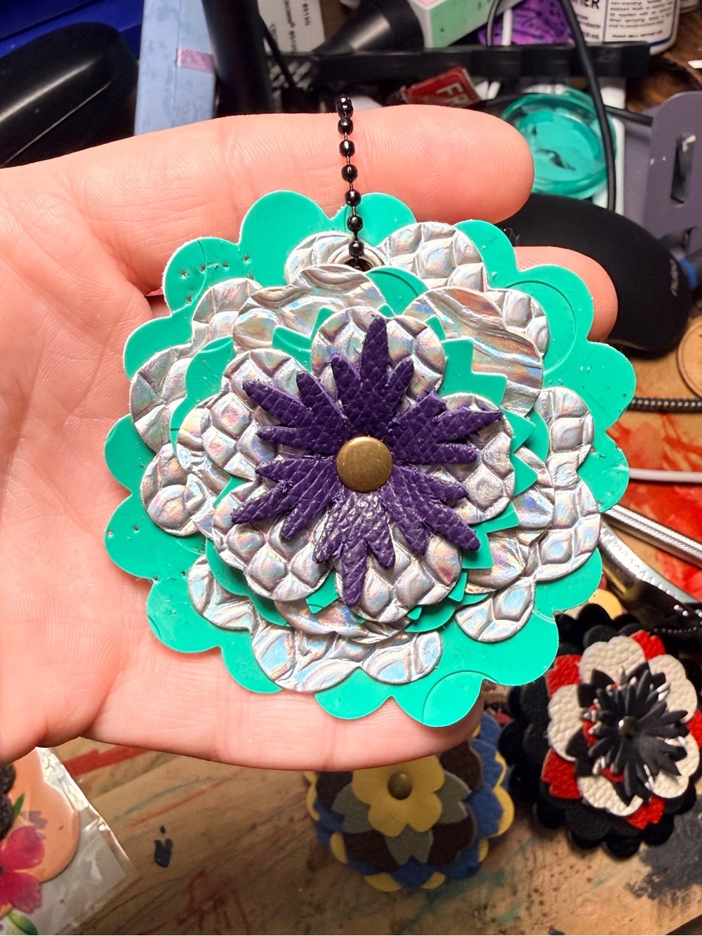 Handmade Floral Bag Charm